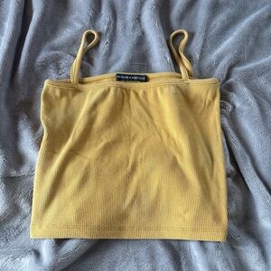 Brandy Melville Yellow Sleeveless Crop Top